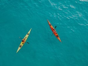 Sea Kayaking paddling in Vourvourou bay and Diaporos Islands in Sithonia Halkidiki