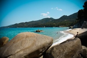 Fava Beach, one of the many beautiful beaches in Vourvourou.